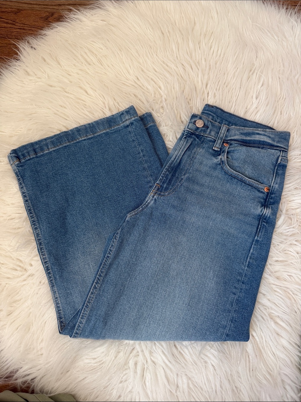 Gap high rise stride ankle jeans